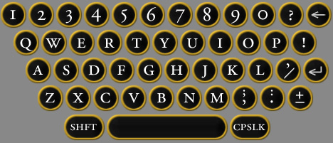 Typewriter-keybord