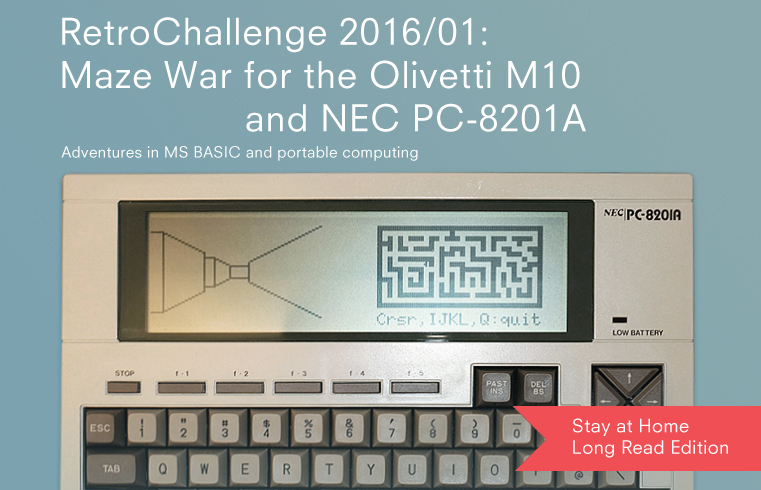 Maze War for Olivetti M10 and NEC PC-8201A