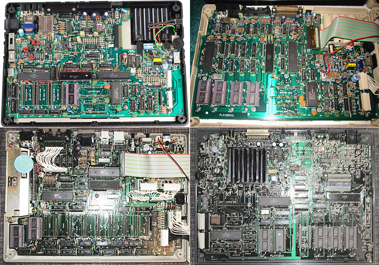 Mainboards of TRS-80 Model 100, Kyotronic 85, NEC PC-8201A, Olivetti M100