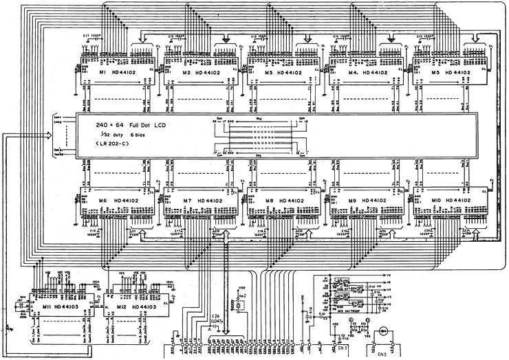 TRS-80 Model 100 LCD schematics