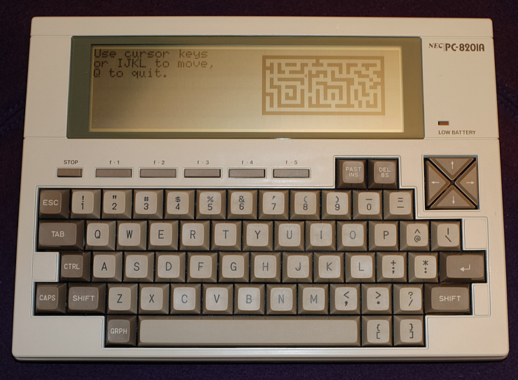 Roaming the maze on the NEC PC-8101A