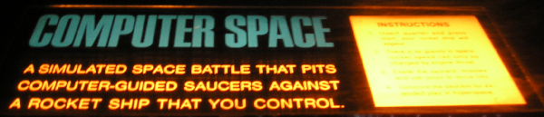 Computer Space: attraction panel