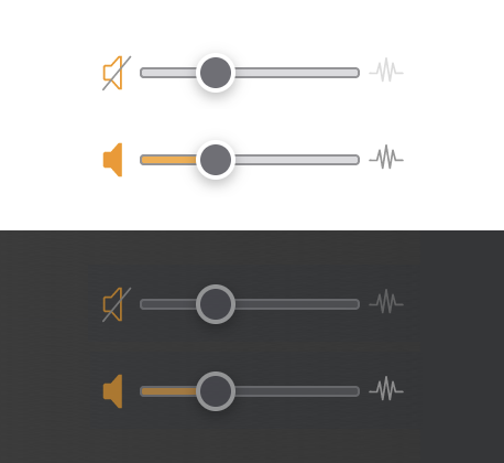 collection of the various slider states