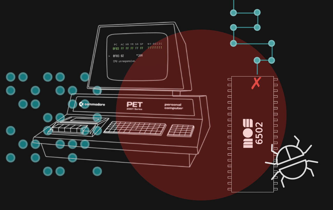 Screenshot: a green screen showing an animated globe rendered in PETSCII block characters.