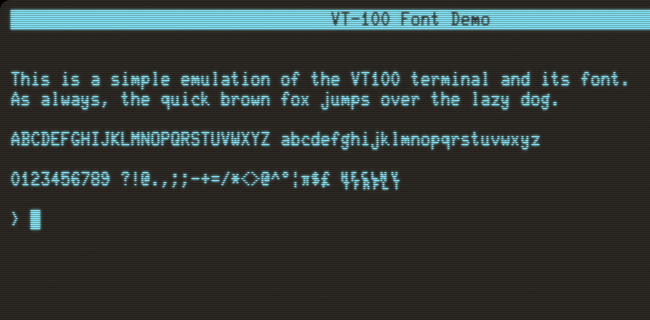 VT100 screen emulation