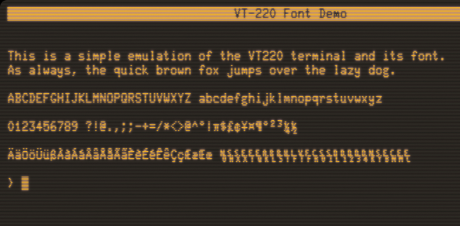 VT220 screen emulation