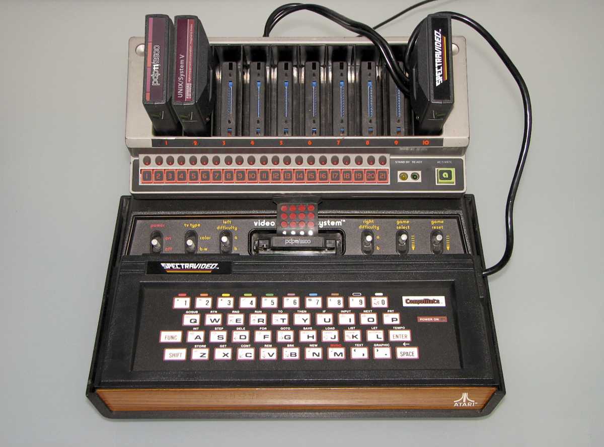 Illustation for April 1: Atari 2600 running System V in PDP/11 mode