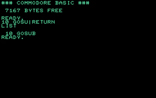input#-bug on the Commodore PET 2001