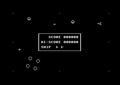 Omega Race, gameplay on the C64 (C64 and Ultimax).