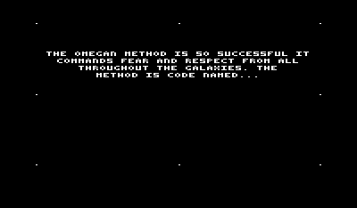 Omega Race for the VIC-20, Story (part 2).
