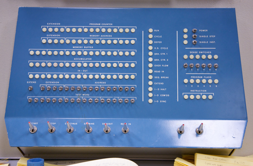 Control console of a PDP-1C (photo: Marcin Wichary)