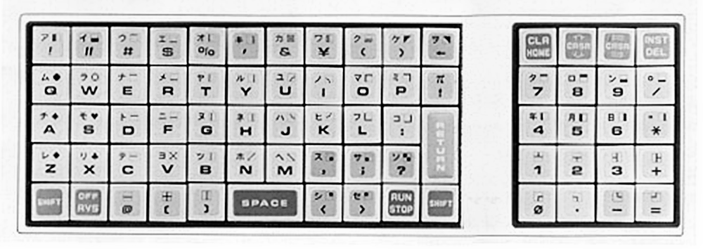 The Commodore PET 2001 chiclet keyboard, kanji/Japan