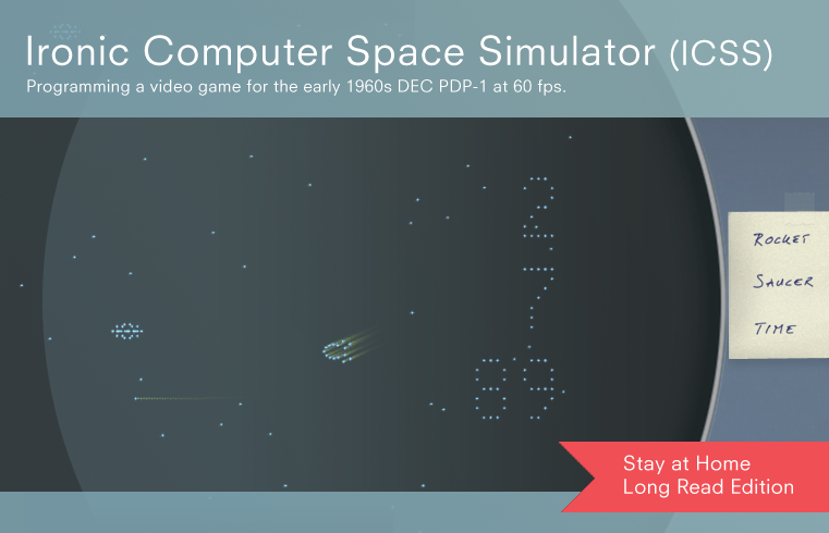 Ironic Computer Space Simulator (PDP-1, RetroChallenge 2016/10)