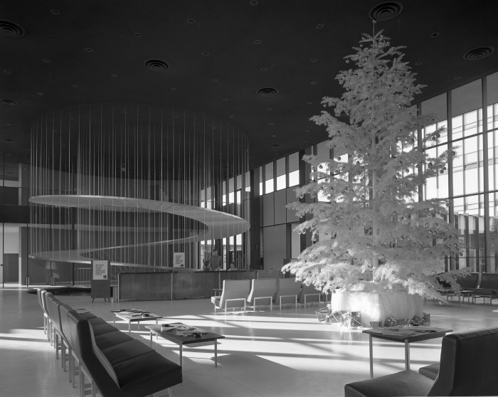 Lobby of building 2 at General Dynamics Astronautics, San Diego, CA, Dec. 24, 1958