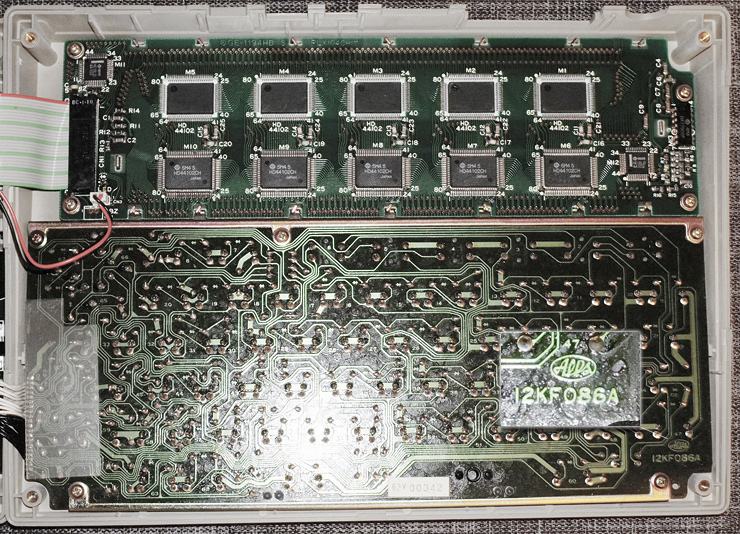 NEC PC-8201A, LCD and keyboard PCBs