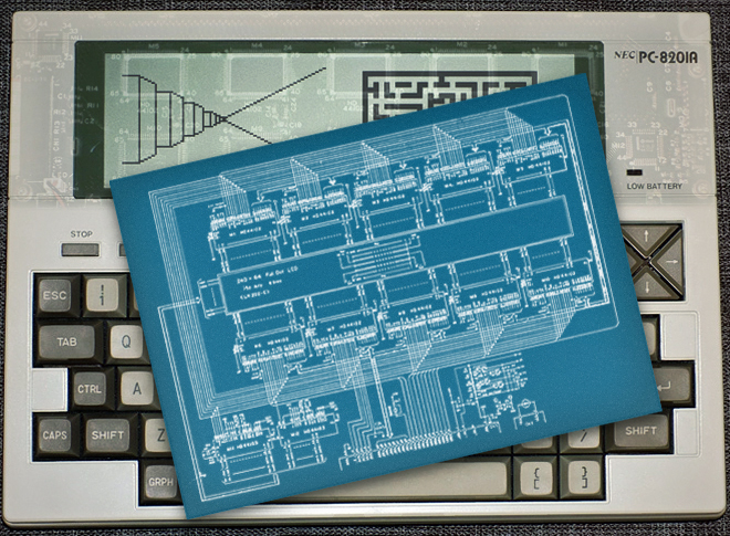 NEC PC-8201A and LCD display interals