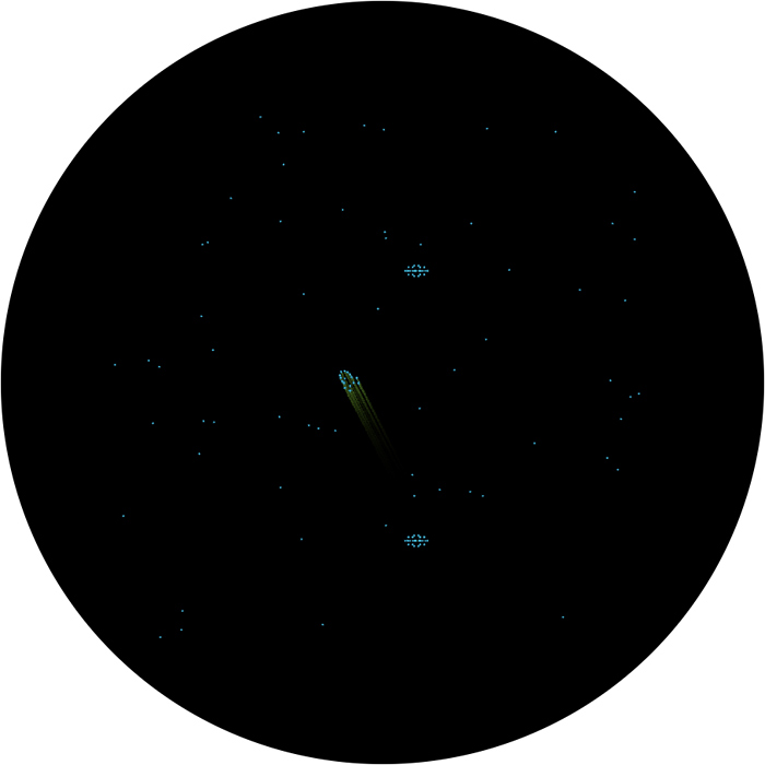 Ironic Computer Space Simulator: Saucers in action