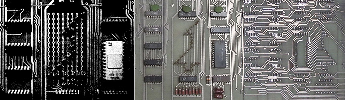 Diode matrix on Space Race PCB