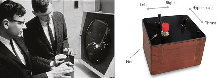 Original control boxes for the PDP-1 and Spacewar!