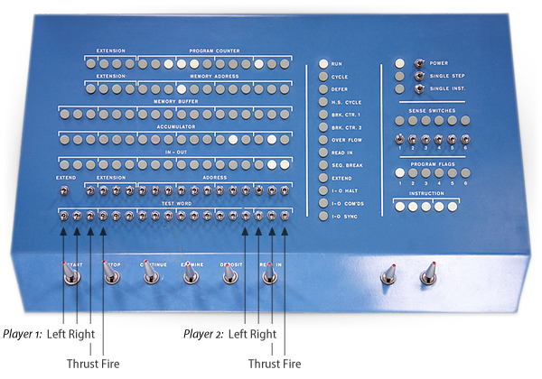 PDP-1 testword switches and Spacewar!