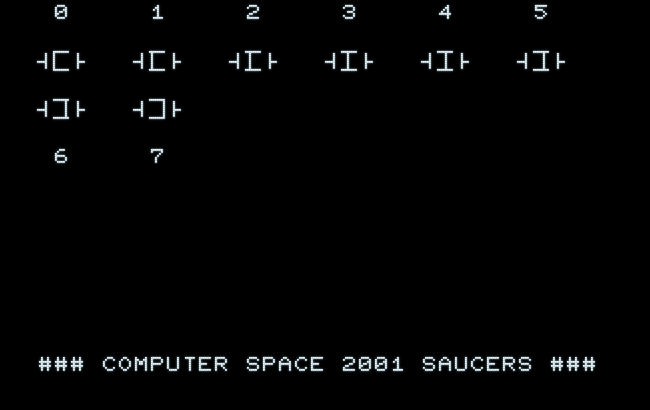 Computer Space 2001, saucer animation