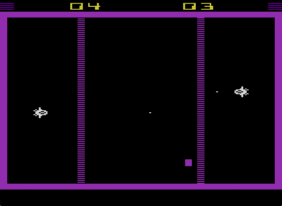 Scores display in Refraction for the Atari 2600