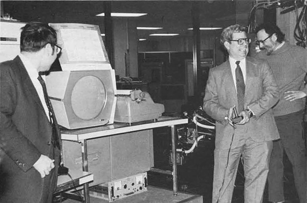 Alan Kotok, Steve Russell, and J.M. Graetz at the PDP-1 (Spacewar!)