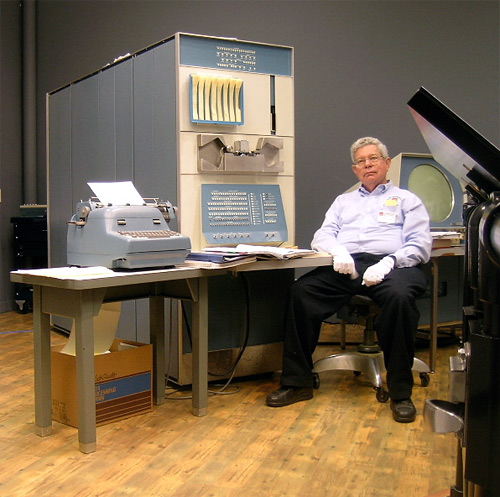 Steve Russell at the CHM's PDP-1